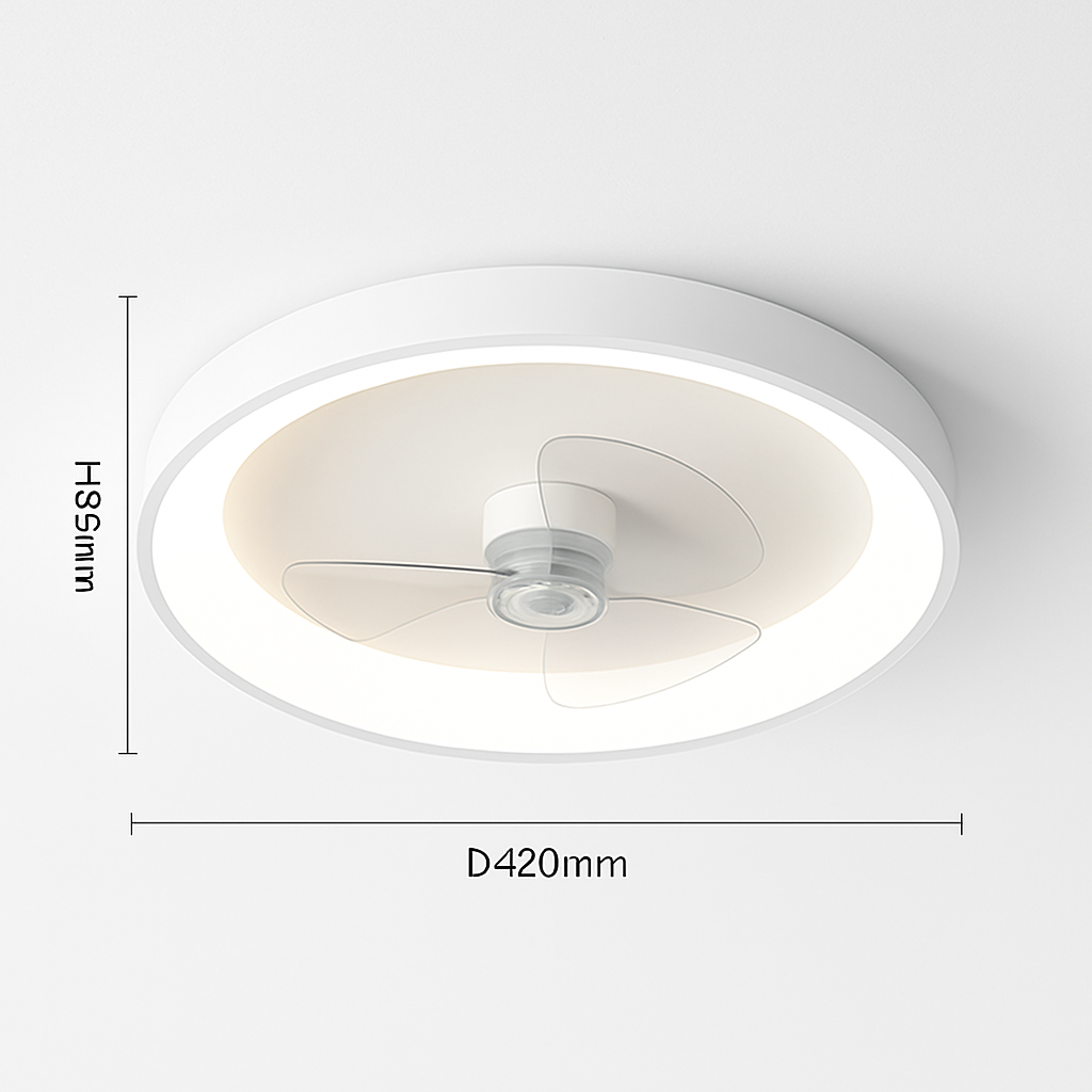 lustre intelligent moderne avec télécommande et ventilateur intégré
