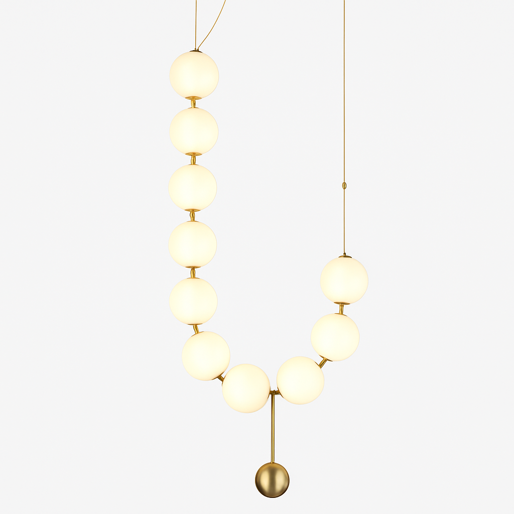 lustre italie designer cc 10 boules de verre led