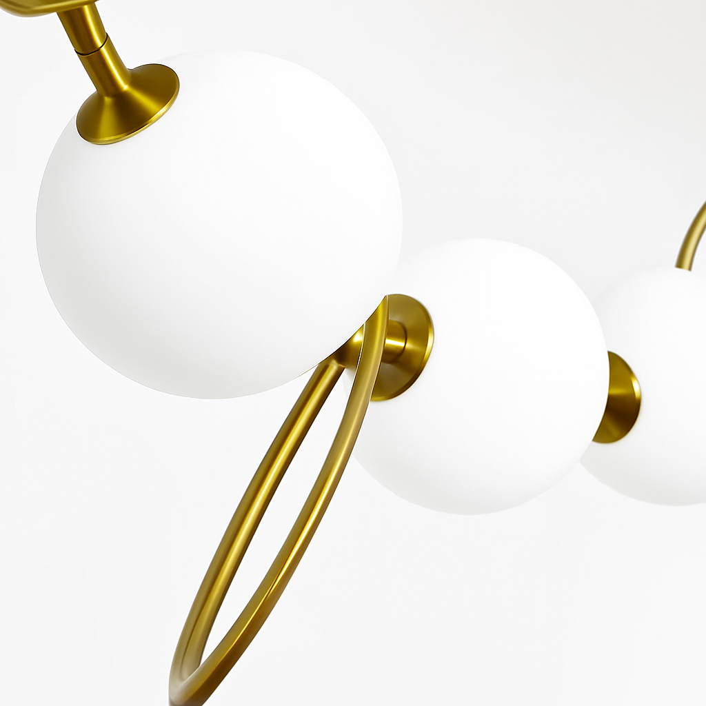 lustre italie designer cc 10 boules de verre led