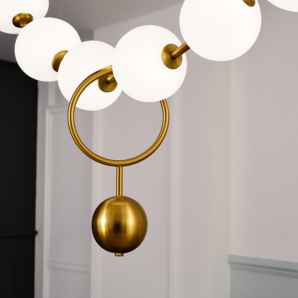 lustre italie designer cc 10 boules de verre led
