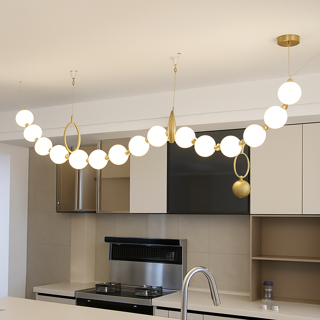 lustre italie designer cc 10 boules de verre led