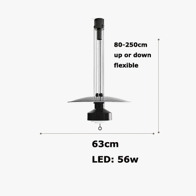 lustre italien flexible en aluminium avec leds dimmables