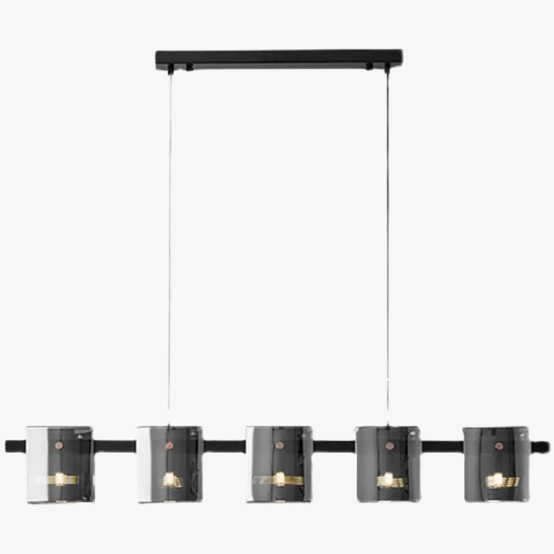 lustre italien minimaliste en verre pour éclairage moderne