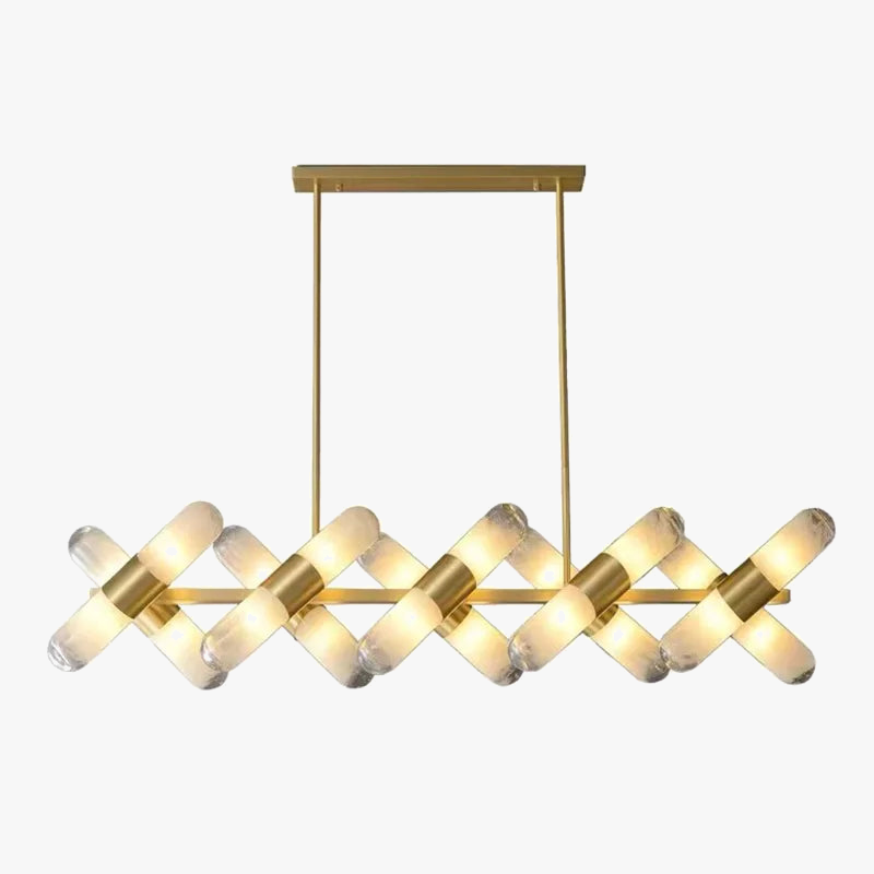 lustre italien moderne led minimaliste en cuivre pour bar café