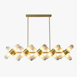 lustre italien moderne led minimaliste en cuivre pour bar café
