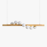 lustre japonais en bois massif design créatif éclairage tendance