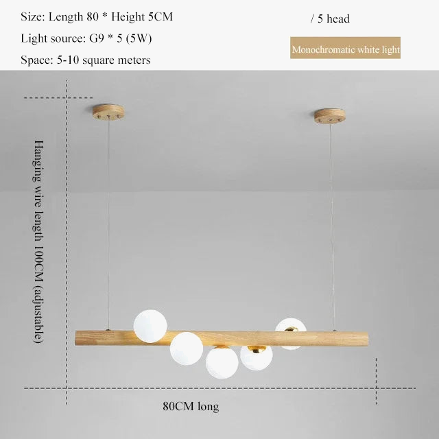 lustre japonais en bois massif design créatif éclairage tendance