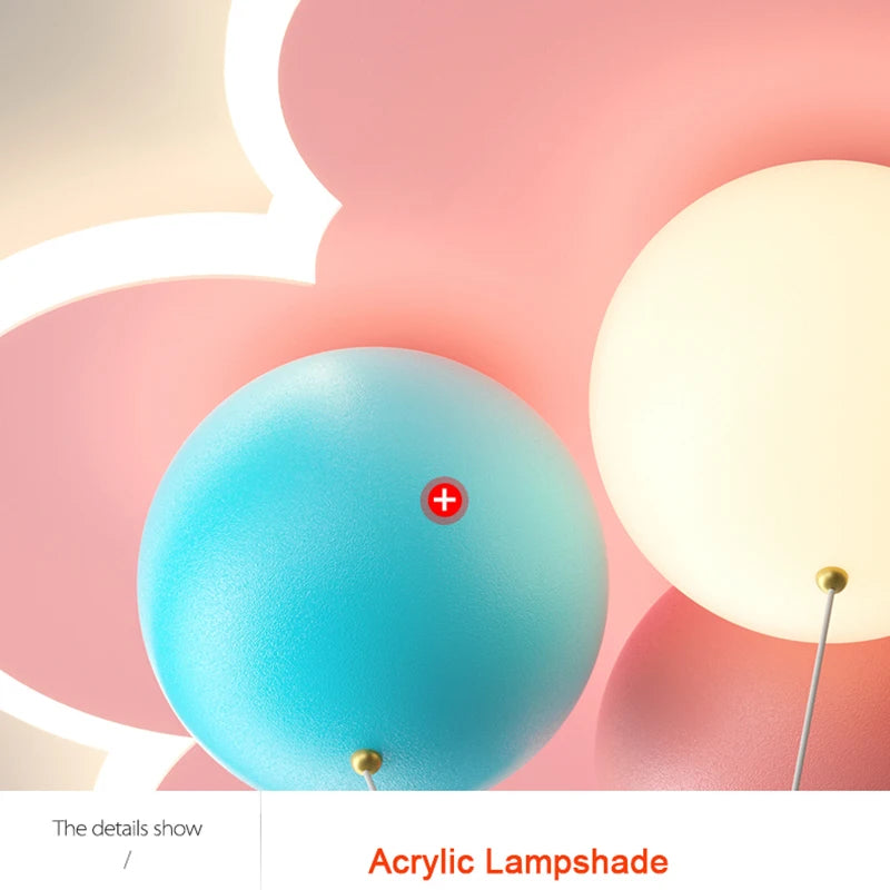 lustre kawaii pour enfants en acrylique avec télécommande
