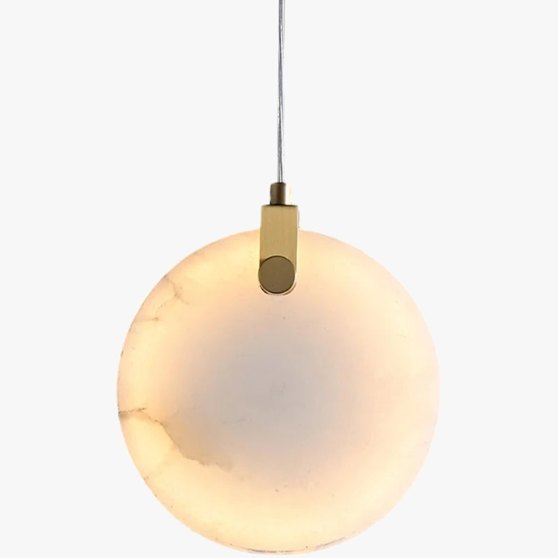 lustre léger en cuivre et marbre naturel pour décoration élégante
