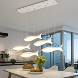 Lustre led acrylique suspendu forme de poisson moderne