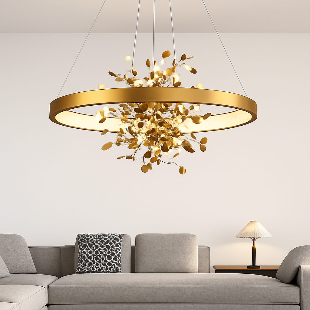 lustre led anneau moderne pour décoration de maison