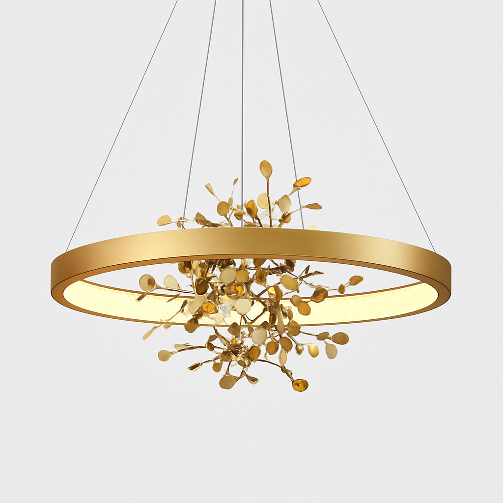lustre led anneau moderne pour décoration de maison