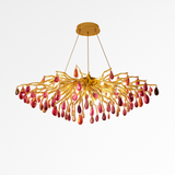 lustre led art déco en agate colorée pour un éclairage élégant