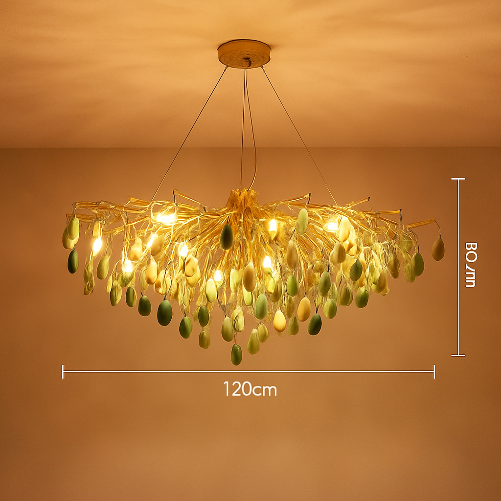 lustre led art déco en agate colorée pour un éclairage élégant