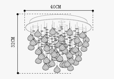 lustre à led avec boules de cristal pour intérieur moderne