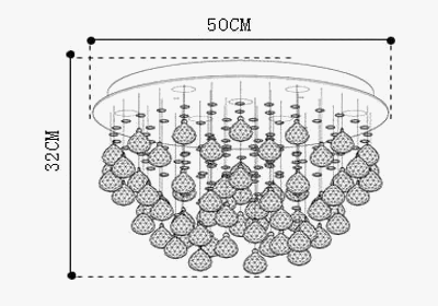 lustre à led avec boules de cristal pour intérieur moderne