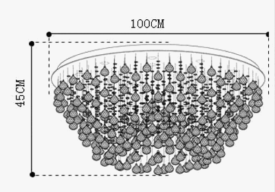 lustre à led avec boules de cristal pour intérieur moderne
