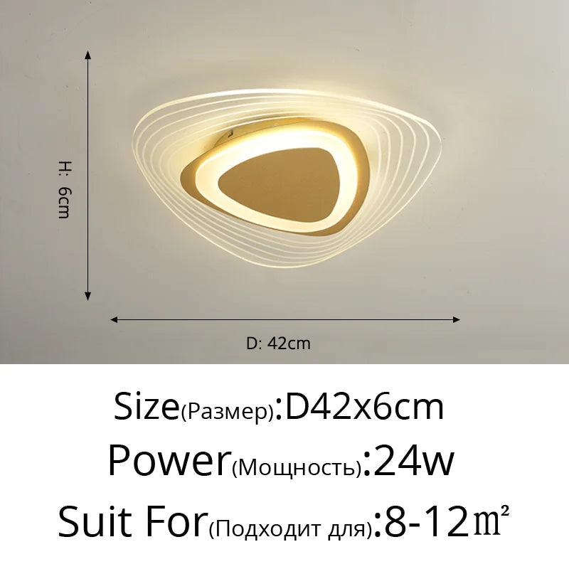 lustre led avec télécommande pour éclairage intérieur moderne