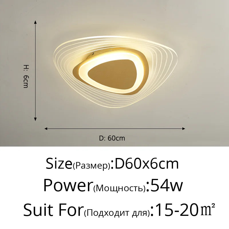 lustre led avec télécommande pour éclairage intérieur moderne