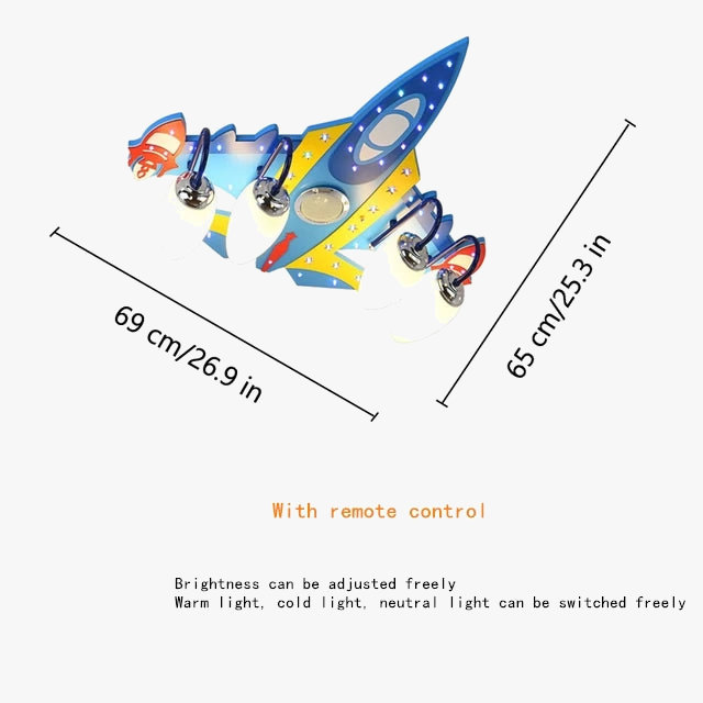 lustre led avion pour enfants protection des yeux décoration environnementale