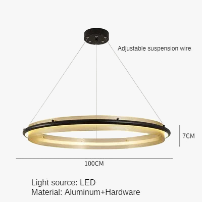 lustre led circulaire de luxe design moderne décoratif