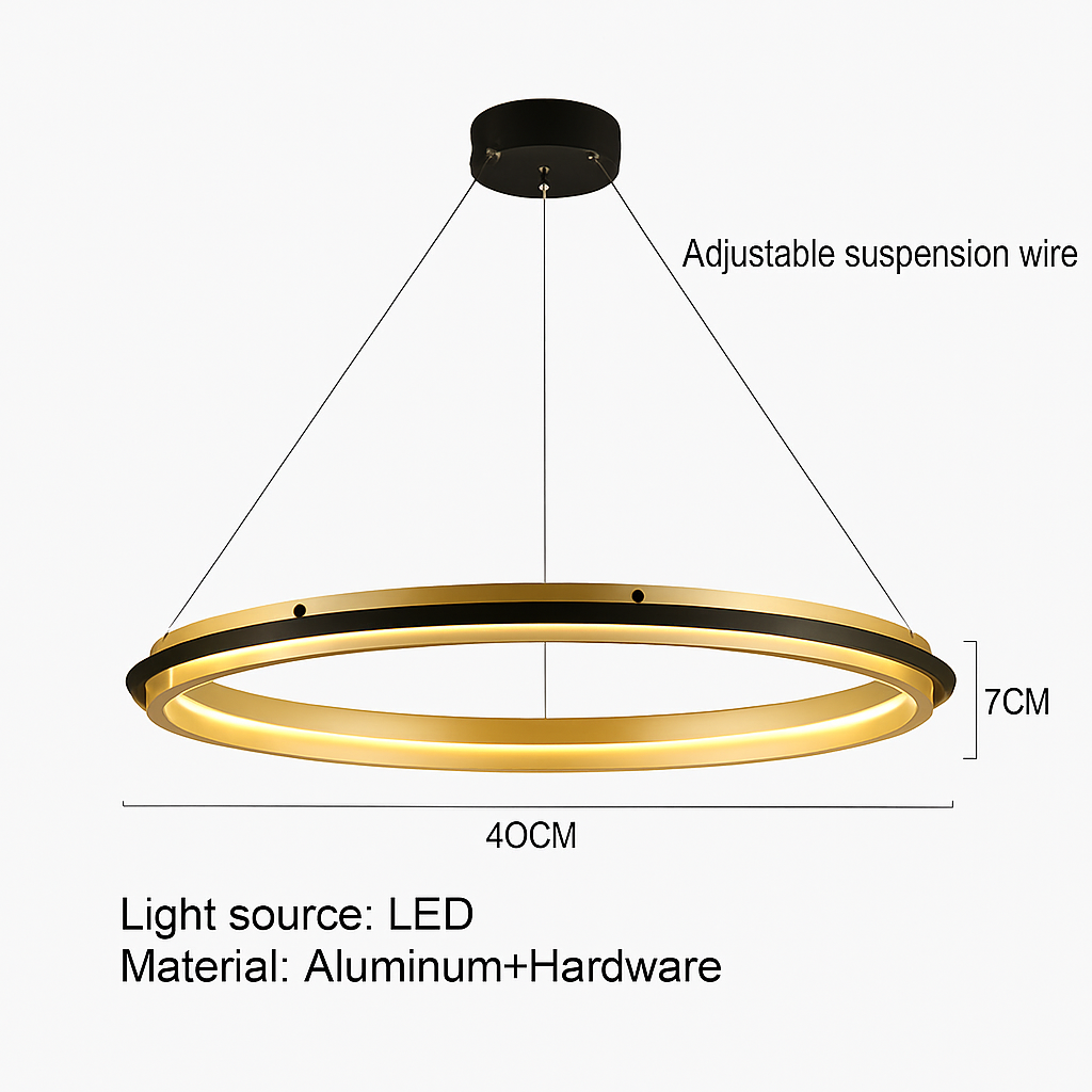 lustre led circulaire de luxe pour décoration intérieure moderne