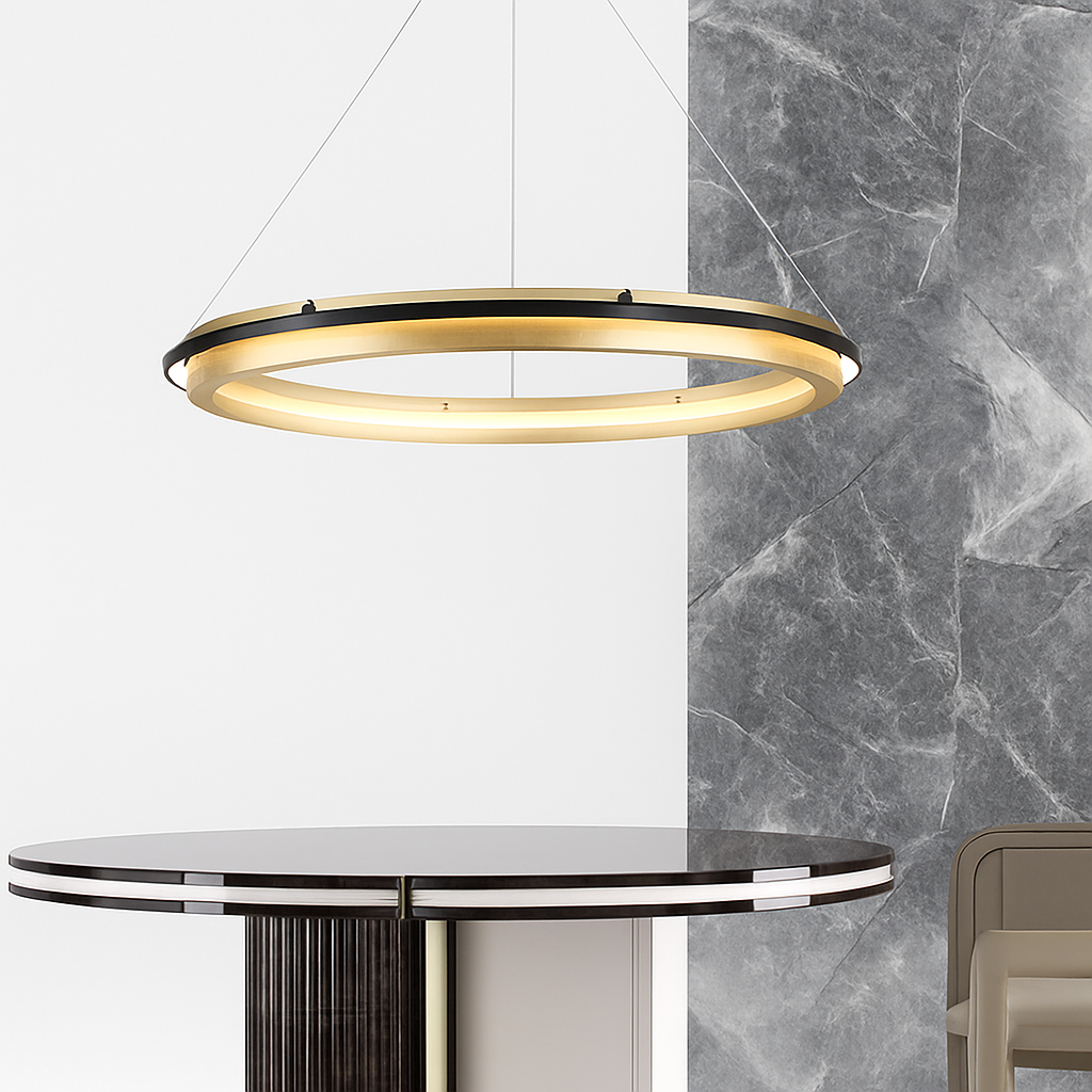 lustre led circulaire de luxe pour décoration intérieure moderne