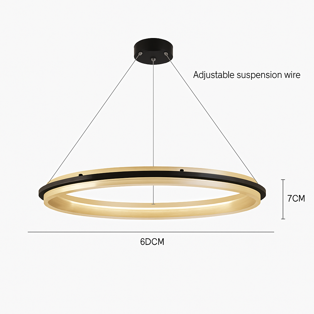 lustre led circulaire de luxe pour décoration intérieure moderne