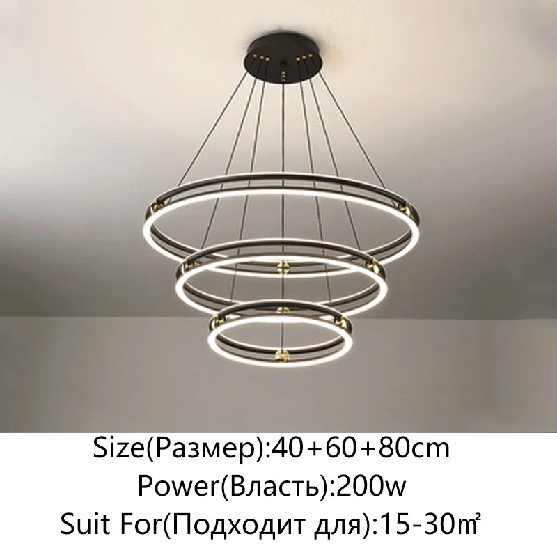 lustre led circulaire minimaliste dimmable éclairage rmodern