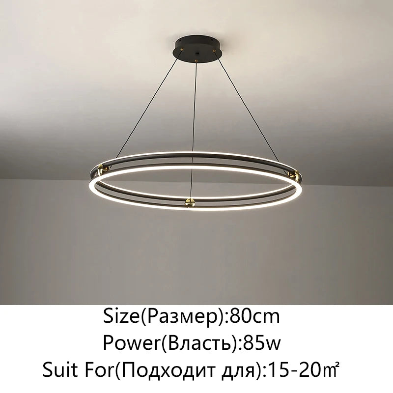 lustre led circulaire minimaliste dimmable éclairage rmodern