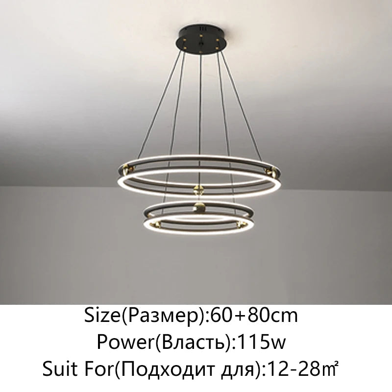 lustre led circulaire minimaliste dimmable éclairage rmodern