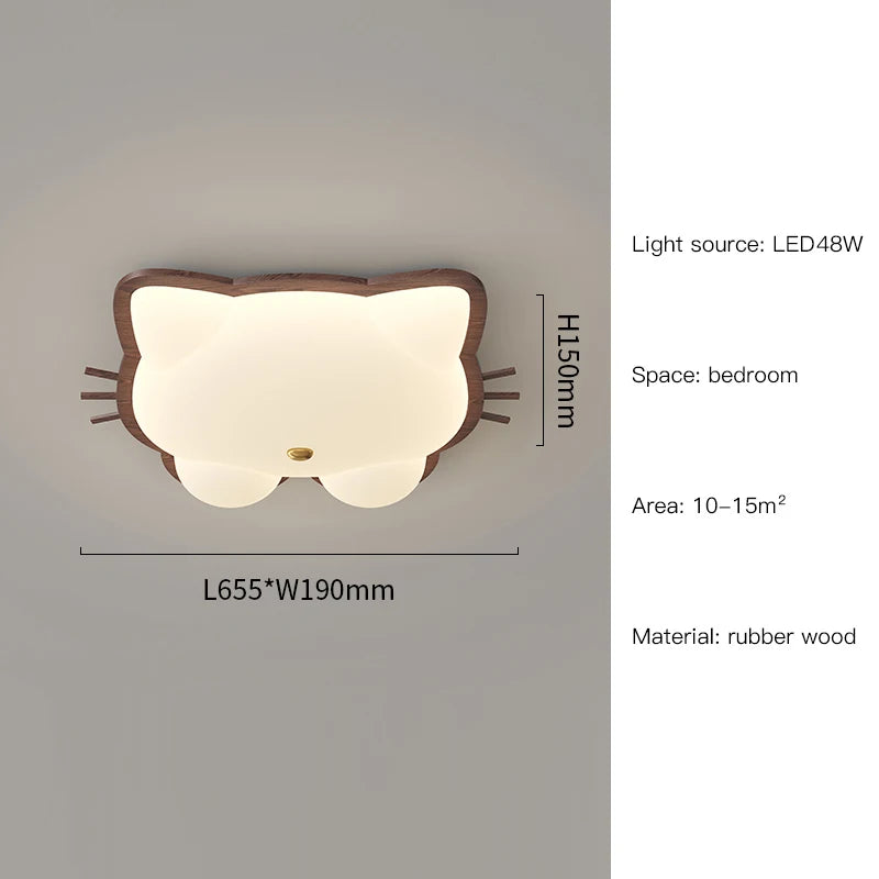 lustre led créatif animaux chat pour enfants