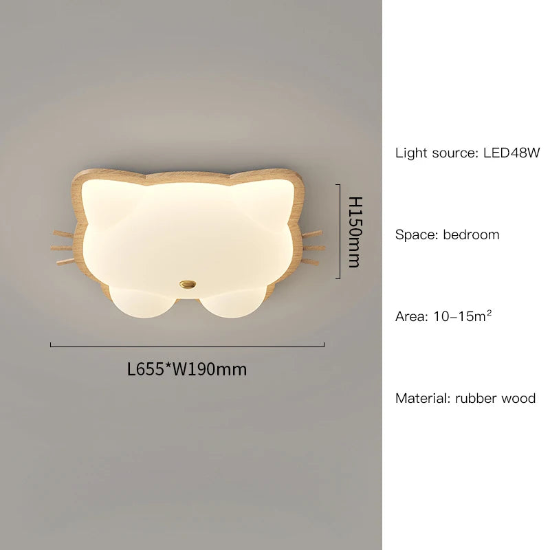 lustre led créatif animaux chat pour enfants