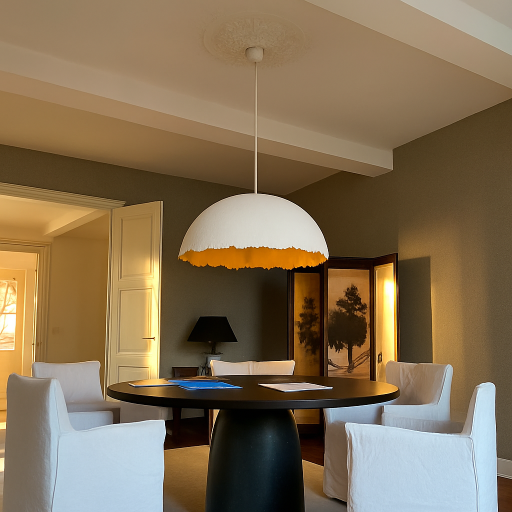 lustre led créatif demi-mois designer italien éclairage intérieur