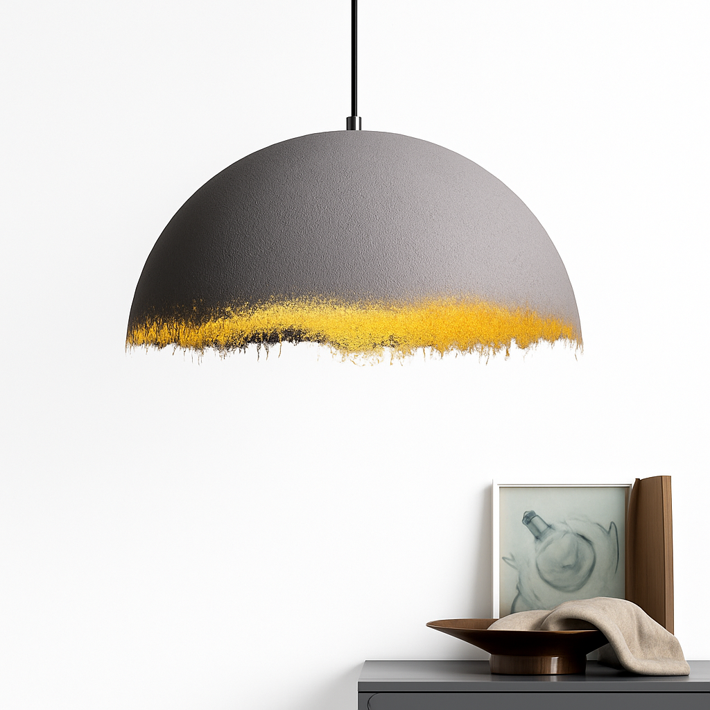 lustre led créatif demi-mois designer italien éclairage intérieur