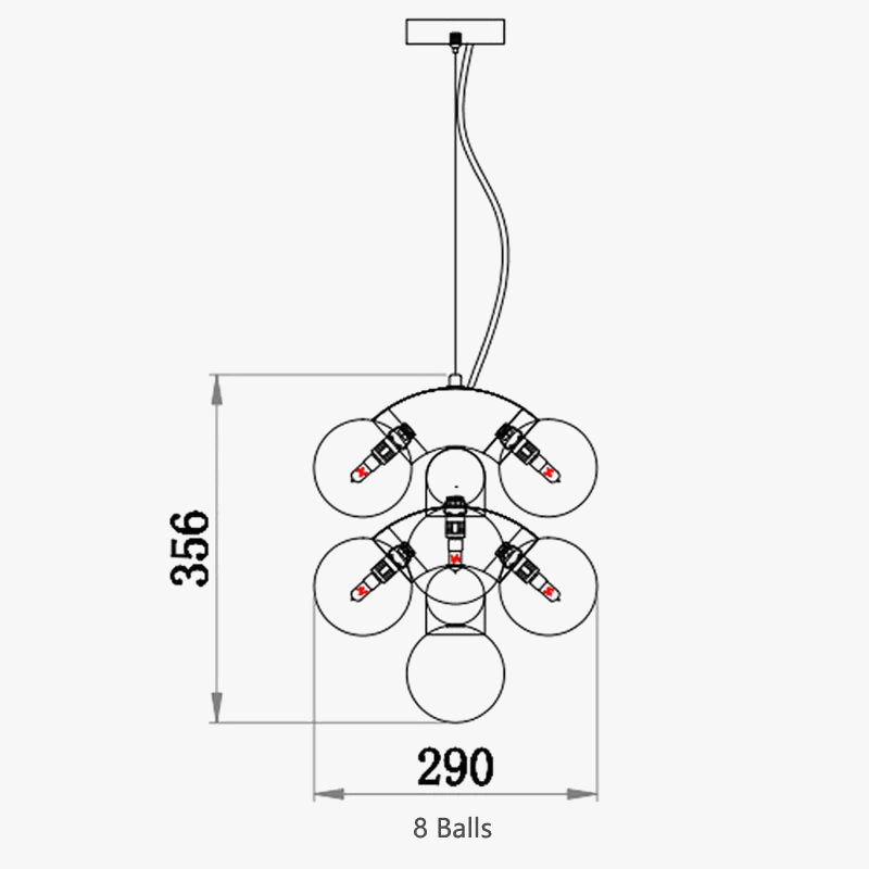 lustre à led créatif en forme de raisin design moderne pour intérieur