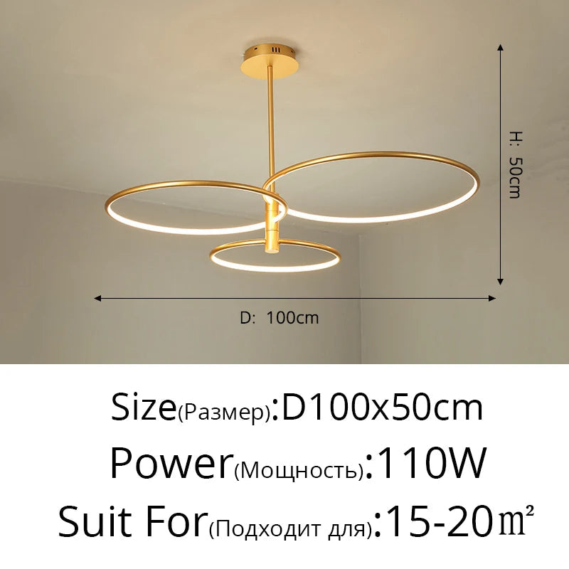 lustre led créatif moderne de luxe pour éclairage intérieur