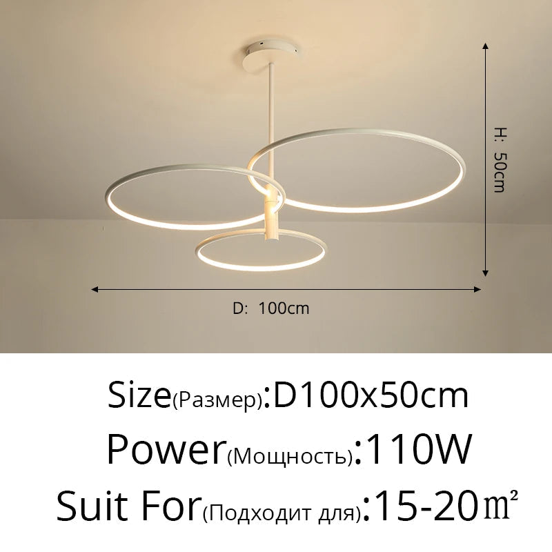 lustre led créatif moderne de luxe pour éclairage intérieur