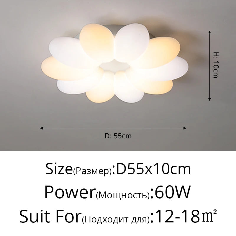 Plafonnier led créatif ovale pour éclairage quotidien intérieur