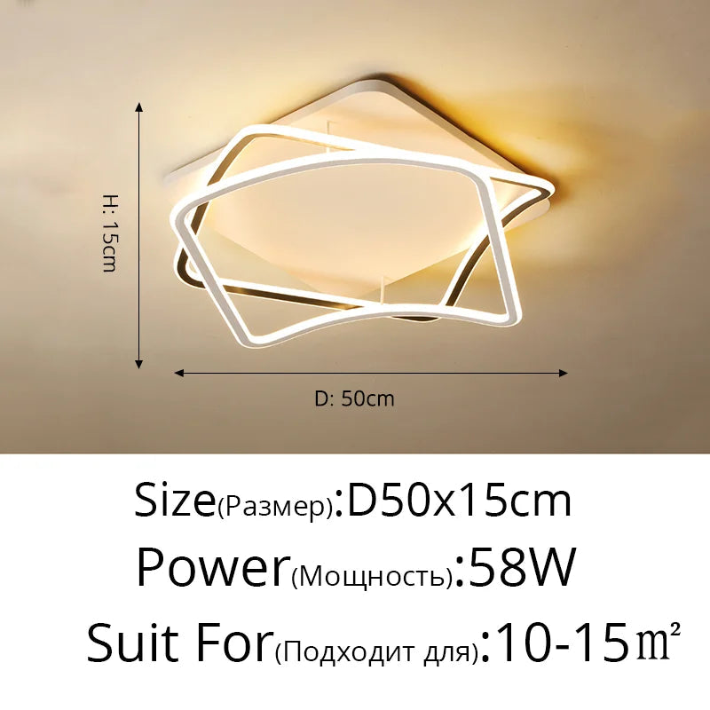 lustre led créatif pour éclairage intérieur moderne