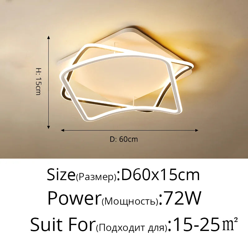 lustre led créatif pour éclairage intérieur moderne