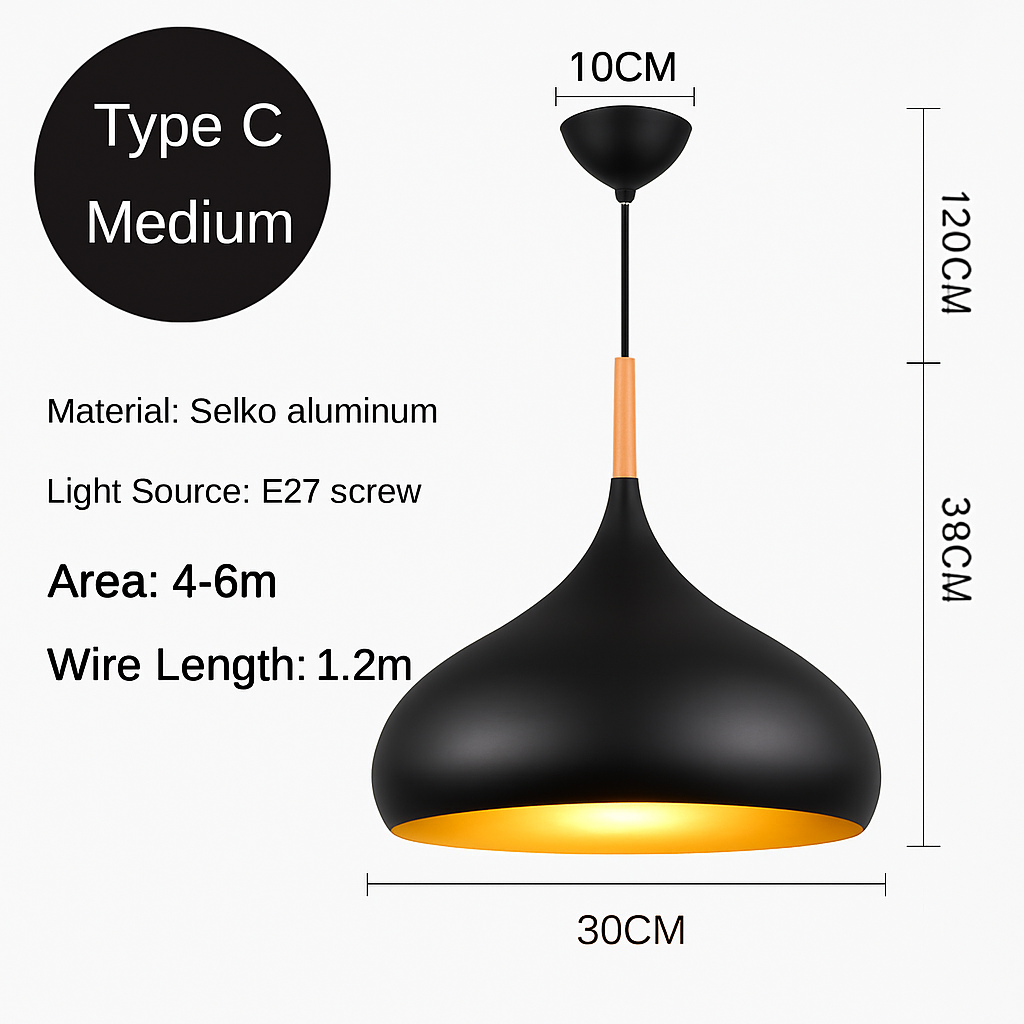 lustre led créatif style industriel rétro pour restaurant
