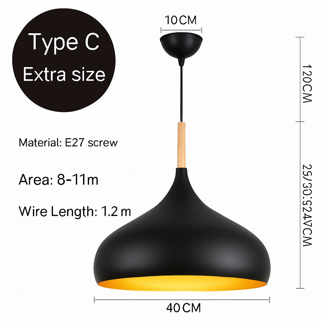 lustre led créatif style industriel rétro pour restaurant