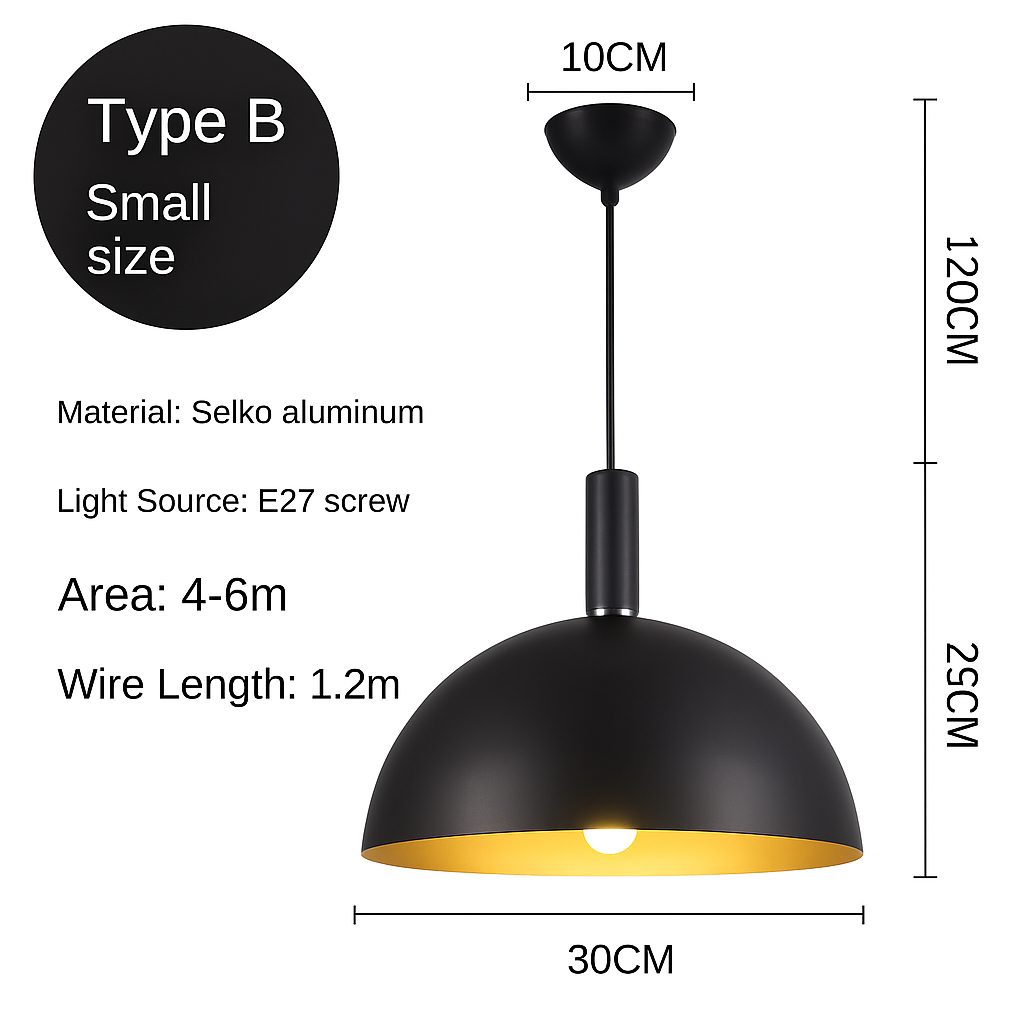 lustre led créatif style industriel rétro pour restaurant