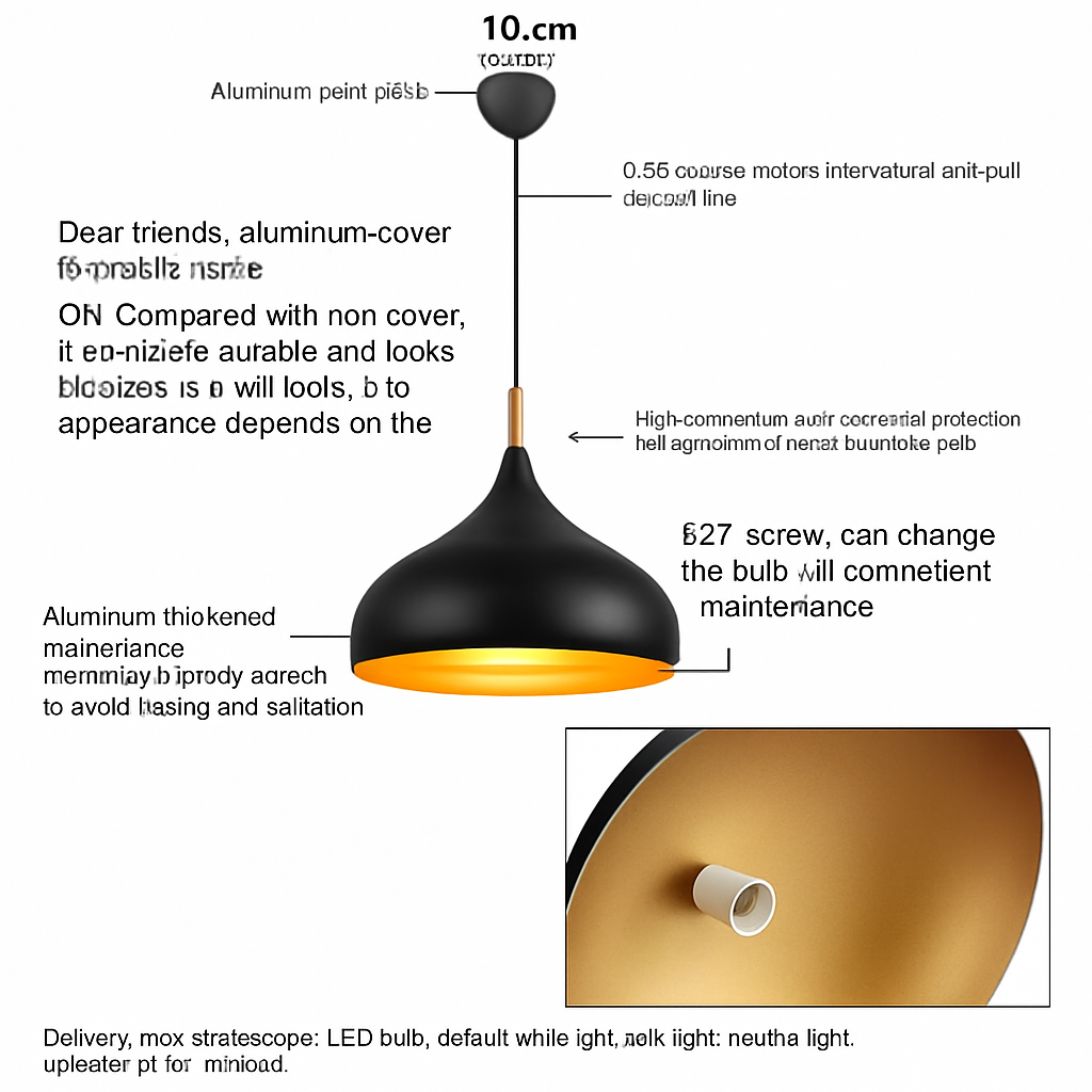 lustre led créatif style industriel rétro pour restaurant