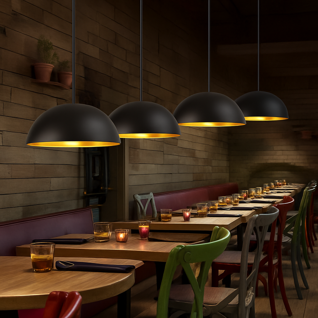 lustre led créatif style industriel rétro pour restaurant