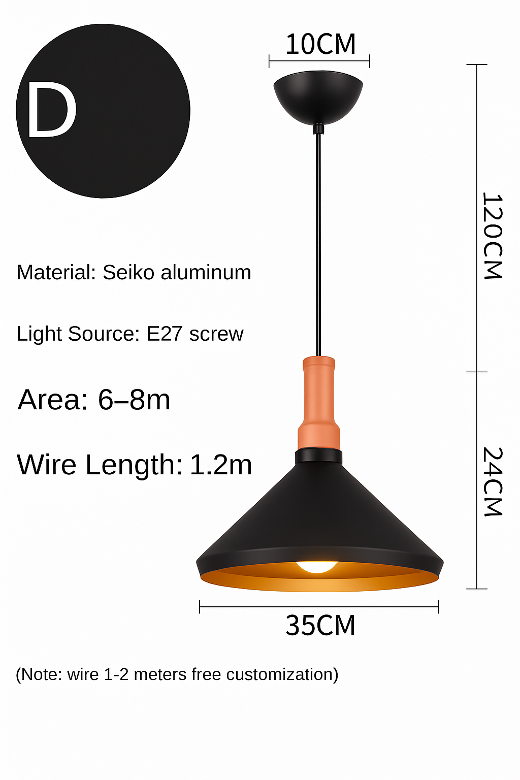 lustre led créatif style industriel rétro pour restaurant