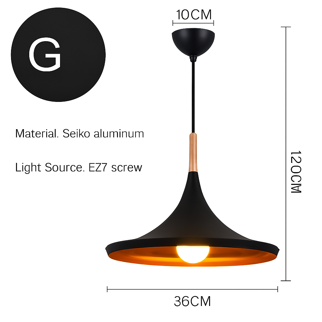 lustre led créatif style industriel rétro pour restaurant