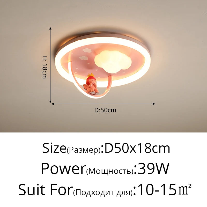 lustre led créatif trois têtes pour enfants