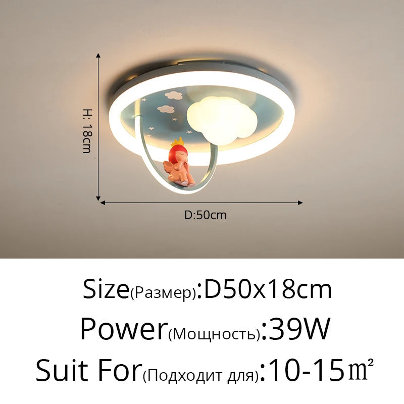 lustre led créatif trois têtes pour enfants